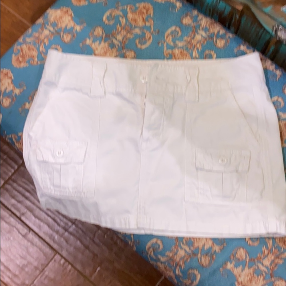 White cargo skirt